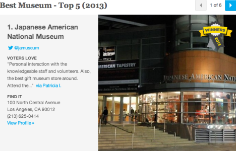 JANM is Number one on LA's Hotlist!