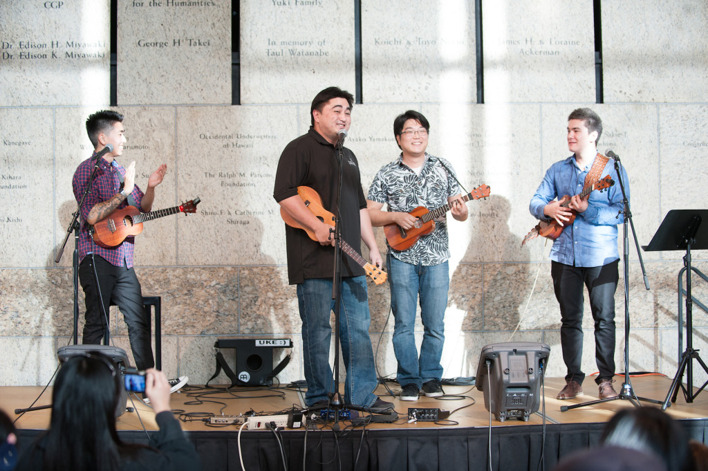 The festival closed with an All-Star jam finale featuring Jason Arimoto, Tj Mayeshiro, Ryo Montgomery, and Brian Benevente! Photo by M Palma.
