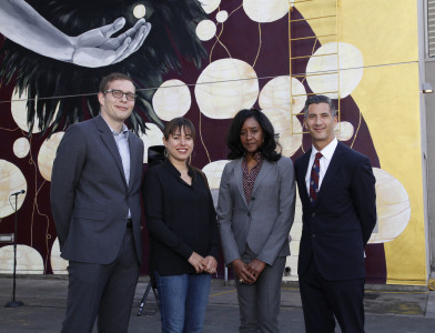 L to R: Tanner Blackman, Katie Yamasaki, Felicia Filer, Dr. Greg Kimura.