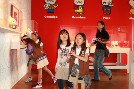 The Scouts get their own private viewing of Hello! Exploring the Supercute World of Hello Kitty. Photo: Steve Fujimoto.