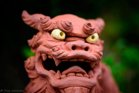 An Okinawan shiisaa statue. Photo by troy_williams via Flickr.