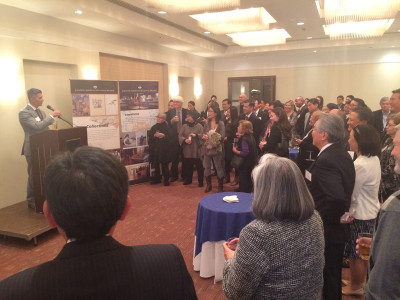 Dr. Greg Kimura, JANM's President and CEO, gives a short presentation about the latest happenings at the museum. Photo by Nicole Miyahara.
