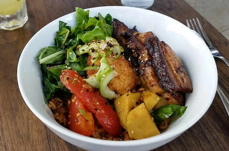ediBOL's delicious pork belly bowl. Photo by Carol Cheh.