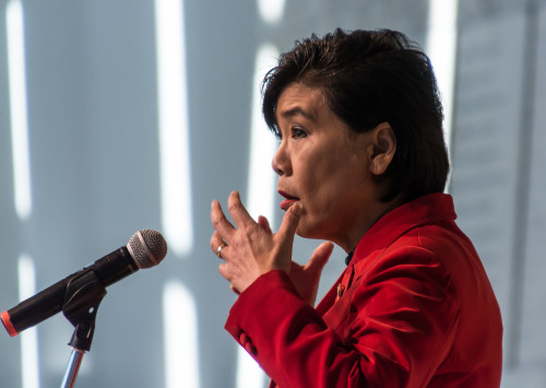 Congresswoman Judy Chu speaking at the 2016 Community Day of Remembraance
