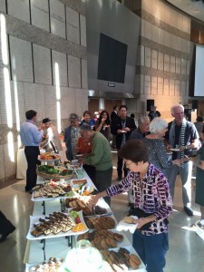 JANM members enjoy a dessert buffet at the Members Only reception for Making Waves and Two Views. Photo by JANM.