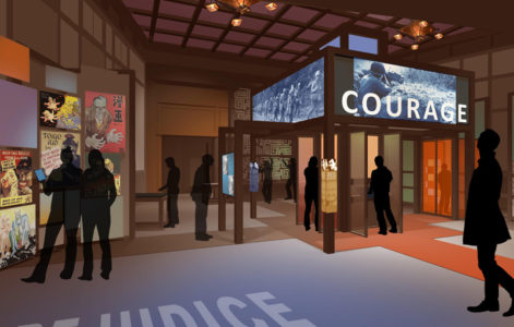 A digital rendering of GFBNEC's new Defining Courage exhibition. Image courtesy of Go For Broke.