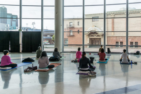 Mottainai Yoga at JANM. Photo by Ben Furuta.
