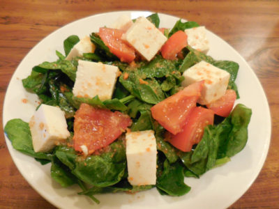 The tofu salad at Kouraku.