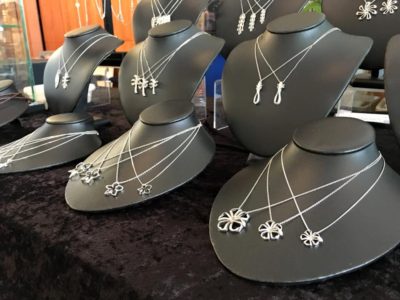 Jewelry by Daliano Designs, on display at the 2015 Kokoro Craft Boutique. Daliano will be returning to this year's event.