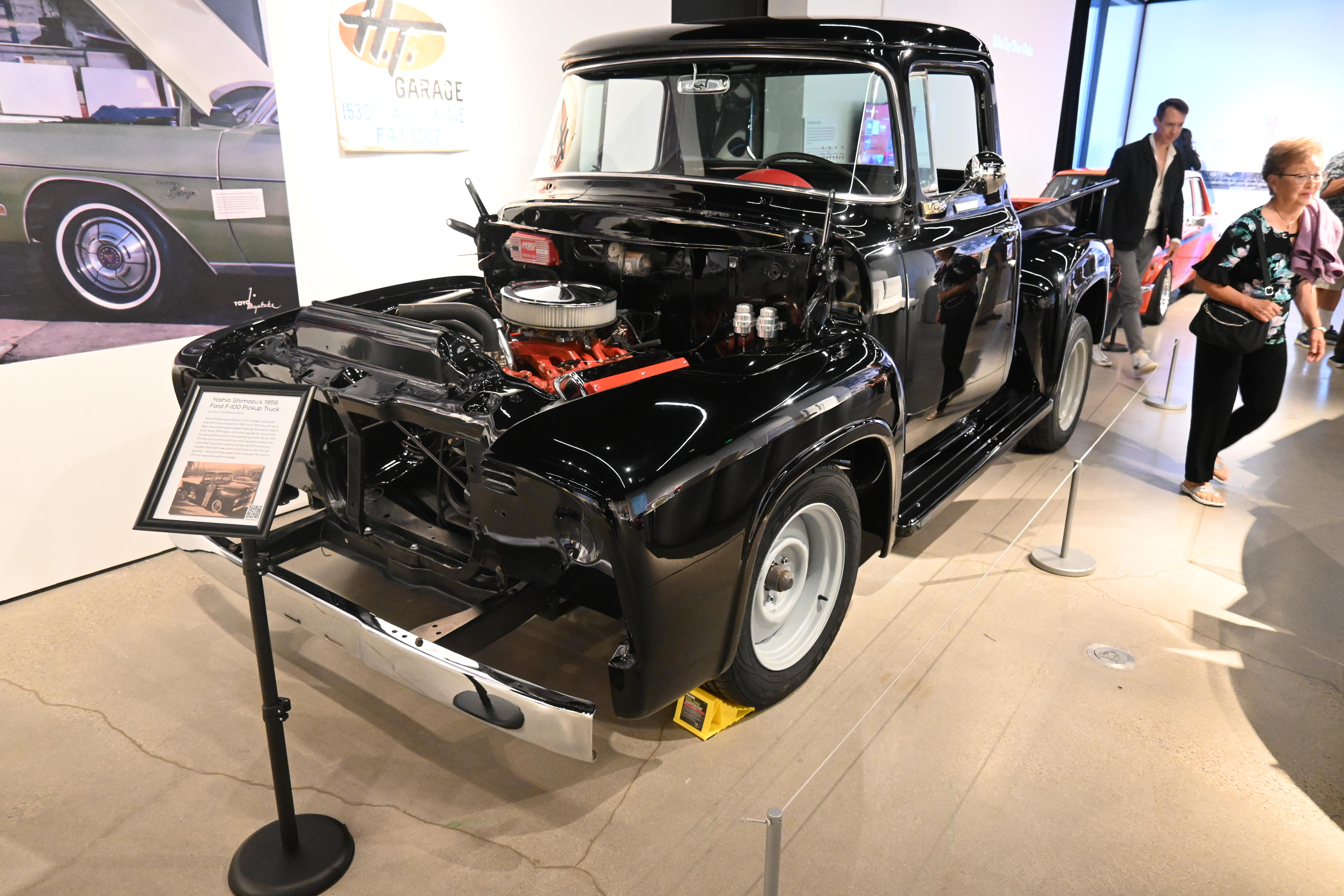 a 1956 Ford F100 pickup truck owned by Kirk Shimazu